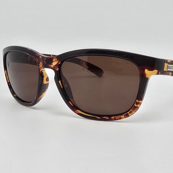 Suncloud Optics Cinco Gloss Tortoise Frame Polarized Brown Lens Sunglasses 54mm - Picture 1 of 13